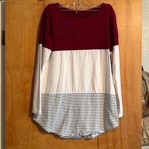 Colorblock Long Sleeve Top